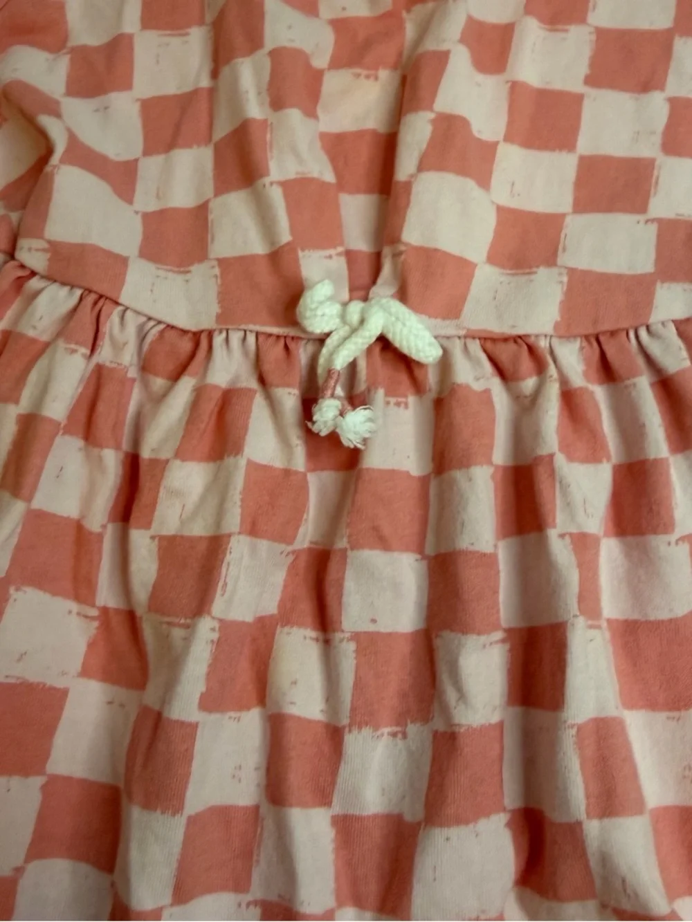 Carter's Pink Checkerboard Short Sleeve Cotton Dress